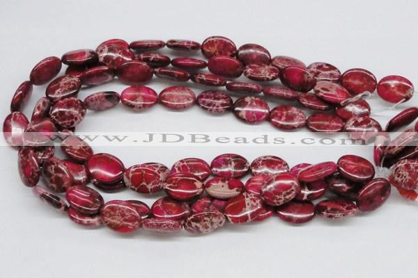 CDE15 15.5 inches 15*20mm oval dyed sea sediment jasper beads