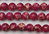 CDE2033 15.5 inches 4mm round dyed sea sediment jasper beads