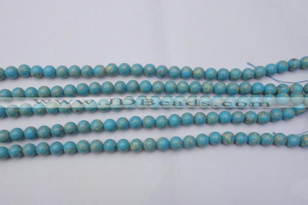 CDE2056 15.5 inches 6mm round dyed sea sediment jasper beads