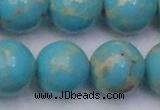 CDE2064 15.5 inches 22mm round dyed sea sediment jasper beads