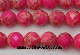 CDE2110 15.5 inches 6mm faceted round dyed sea sediment jasper beads