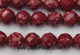 CDE2131 15.5 inches 8mm faceted round dyed sea sediment jasper beads