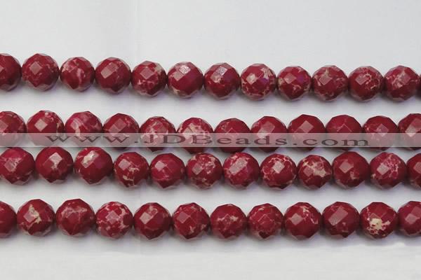 CDE2138 15.5 inches 22mm faceted round dyed sea sediment jasper beads