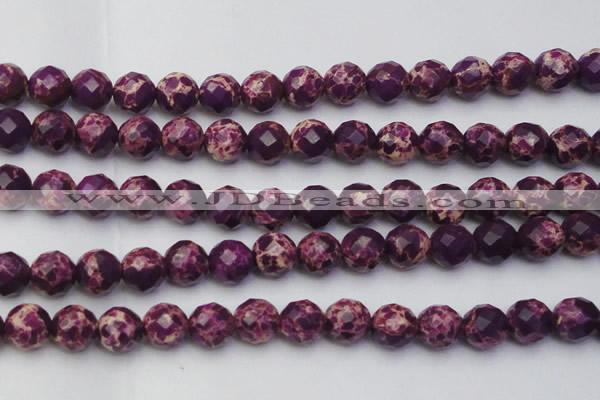 CDE2147 15.5 inches 20mm faceted round dyed sea sediment jasper beads