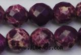 CDE2148 15.5 inches 22mm faceted round dyed sea sediment jasper beads