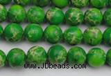 CDE2220 15.5 inches 4mm round dyed sea sediment jasper beads