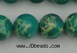 CDE2248 15.5 inches 16mm round dyed sea sediment jasper beads