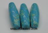 CDE2302 17*55mm rice sea sediment jasper beads wholesale