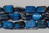 CDE244 15.5 inches 10*14mm rectangle dyed sea sediment jasper beads