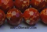 CDE2503 15.5 inches 20mm faceted round dyed sea sediment jasper beads