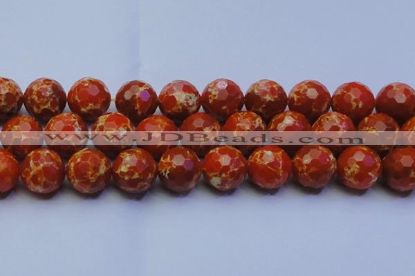 CDE2505 15.5 inches 24mm faceted round dyed sea sediment jasper beads