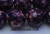 CDE2540 15.5 inches 24mm faceted round dyed sea sediment jasper beads