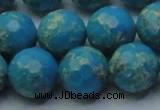 CDE2550 15.5 inches 16mm faceted round dyed sea sediment jasper beads