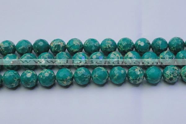 CDE2567 15.5 inches 20mm faceted round dyed sea sediment jasper beads