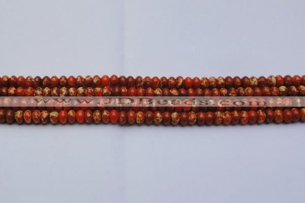 CDE2601 15.5 inches 7*10mm rondelle dyed sea sediment jasper beads