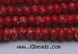 CDE2616 15.5 inches 5*8mm rondelle dyed sea sediment jasper beads