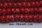 CDE2617 15.5 inches 7*10mm rondelle dyed sea sediment jasper beads