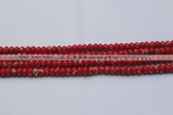 CDE2618 15.5 inches 8*12mm rondelle dyed sea sediment jasper beads