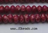 CDE2625 15.5 inches 7*10mm rondelle dyed sea sediment jasper beads