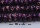 CDE2634 15.5 inches 8*12mm rondelle dyed sea sediment jasper beads