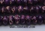 CDE2635 15.5 inches 10*14mm rondelle dyed sea sediment jasper beads