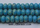 CDE2648 15.5 inches 5*8mm rondelle dyed sea sediment jasper beads