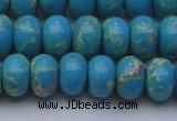 CDE2652 15.5 inches 12*16mm rondelle dyed sea sediment jasper beads