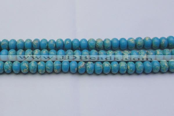 CDE2653 15.5 inches 13*18mm rondelle dyed sea sediment jasper beads