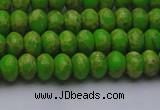 CDE2656 15.5 inches 5*8mm rondelle dyed sea sediment jasper beads