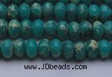 CDE2665 15.5 inches 7*10mm rondelle dyed sea sediment jasper beads