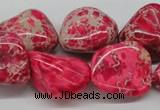 CDE27 15.5 inches 20*25mm nuggets dyed sea sediment jasper beads