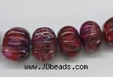 CDE35 15.5 inches multi sizes pumpkin dyed sea sediment jasper beads