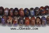 CDE371 15.5 inches 6*10mm rondelle dyed sea sediment jasper beads