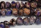 CDE391 15.5 inches 8*12mm nugget dyed sea sediment jasper beads