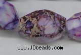 CDE40 15.5 inches 20*30mm faceted nuggets dyed sea sediment jasper beads