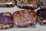 CDE440 15.5 inches 20*30mm rectangle dyed sea sediment jasper beads