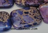 CDE442 15.5 inches 25*35mm rectangle dyed sea sediment jasper beads