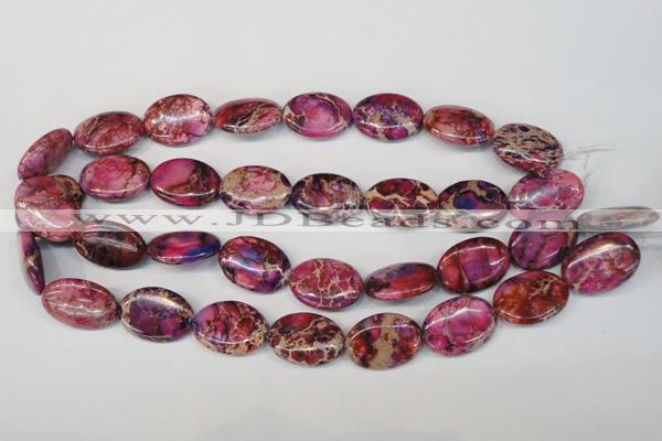 CDE475 15.5 inches 18*25mm oval dyed sea sediment jasper beads