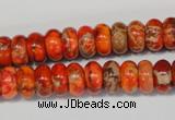 CDE501 15.5 inches 6*10mm rondelle dyed sea sediment jasper beads