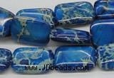 CDE55 15.5 inches 13*18mm rectangle dyed sea sediment jasper beads