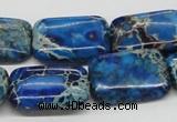 CDE56 15.5 inches 18*25mm rectangle dyed sea sediment jasper beads