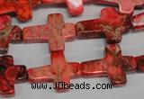 CDE566 15.5 inches 15*20mm cross dyed sea sediment jasper beads