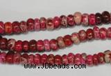 CDE584 15.5 inches 3*6mm rondelle dyed sea sediment jasper beads