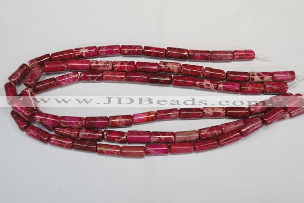 CDE594 15.5 inches 8*16mm tube dyed sea sediment jasper beads