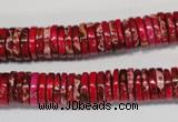 CDE602 15.5 inches 2*10mm heishi dyed sea sediment jasper beads