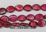 CDE642 15.5 inches 8*10mm oval dyed sea sediment jasper beads