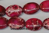 CDE646 15.5 inches 15*20mm oval dyed sea sediment jasper beads