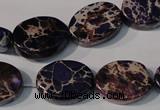 CDE710 15.5 inches 13*18mm oval dyed sea sediment jasper beads