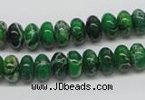 CDE72 15.5 inches 6*10mm rondelle dyed sea sediment jasper beads