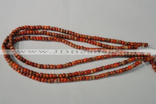 CDE731 15.5 inches 4*6mm rondelle dyed sea sediment jasper beads